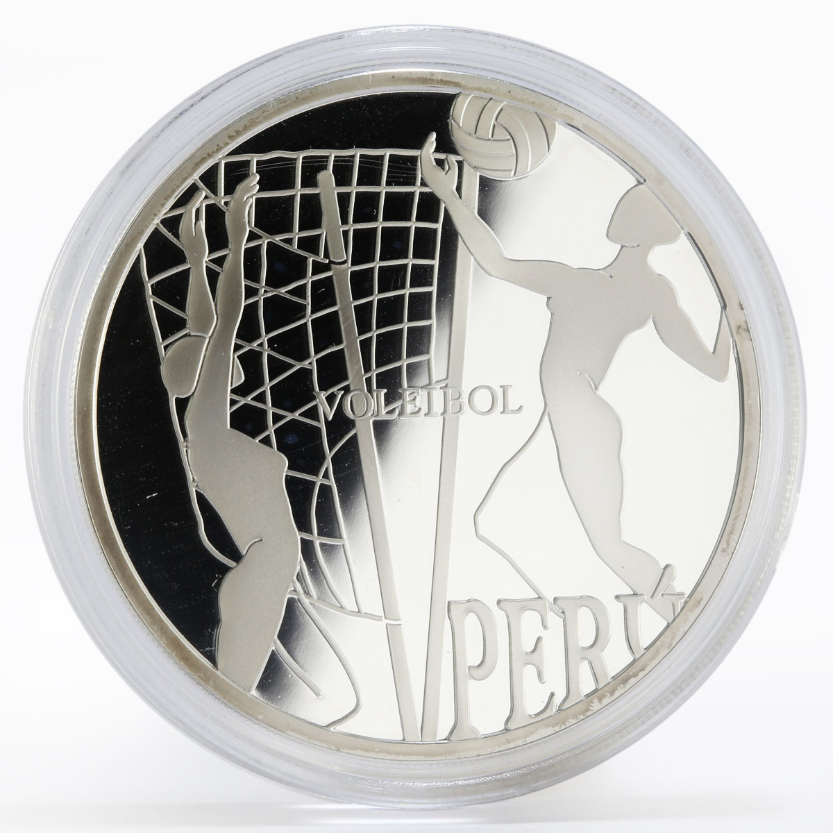 Peru 1 sol Ibero-American Series Olympic Games Voleibol silver proof coin 2007