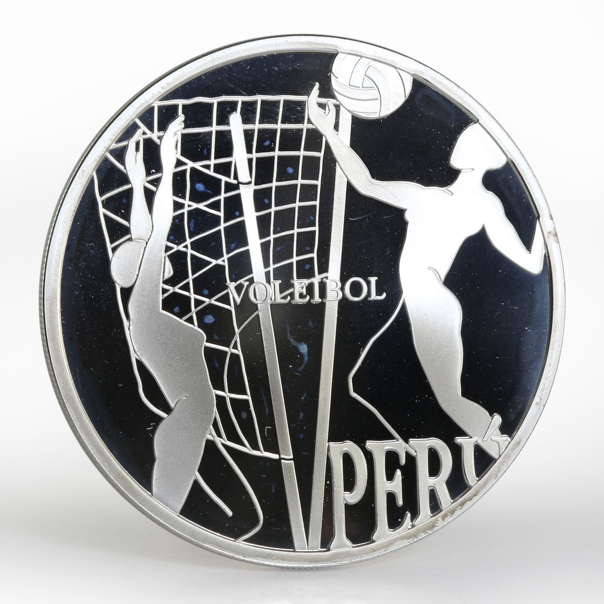 Peru 1 sol Ibero-American Series Olympic Games Voleibol silver proof coin 2007