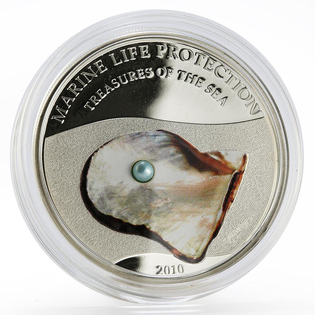 Palau 5 dollars Marine Life Protection series Sea Treasures silver coin 2010