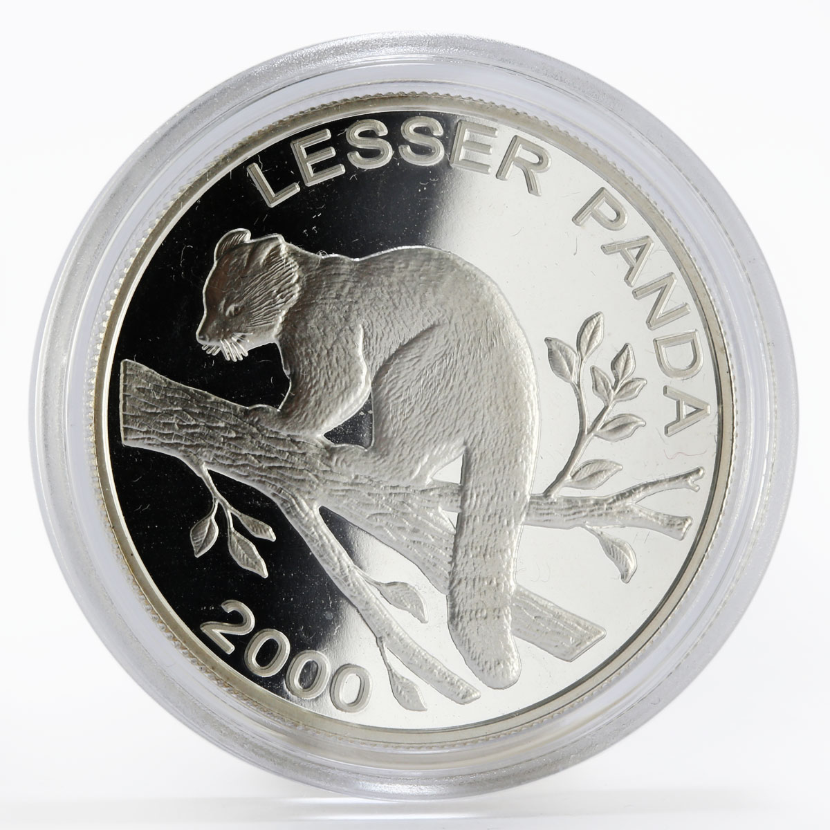 Laos 500 kip Lesser Panda proof silver coin 2000