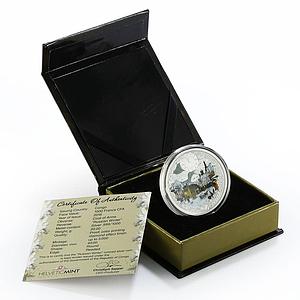 Congo 1000 francs Russian Winter Clock colored silver proof coin 2016