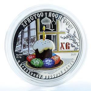 Congo 1000 francs Easter Christ is Rising religion silver coin 2011