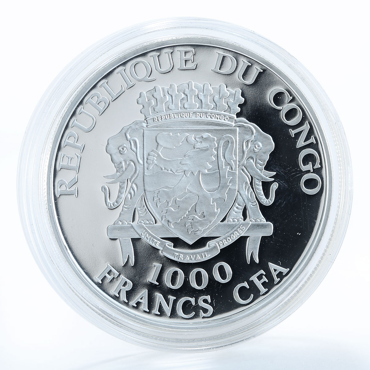Congo 1000 francs Easter Christ is Rising religion silver coin 2011