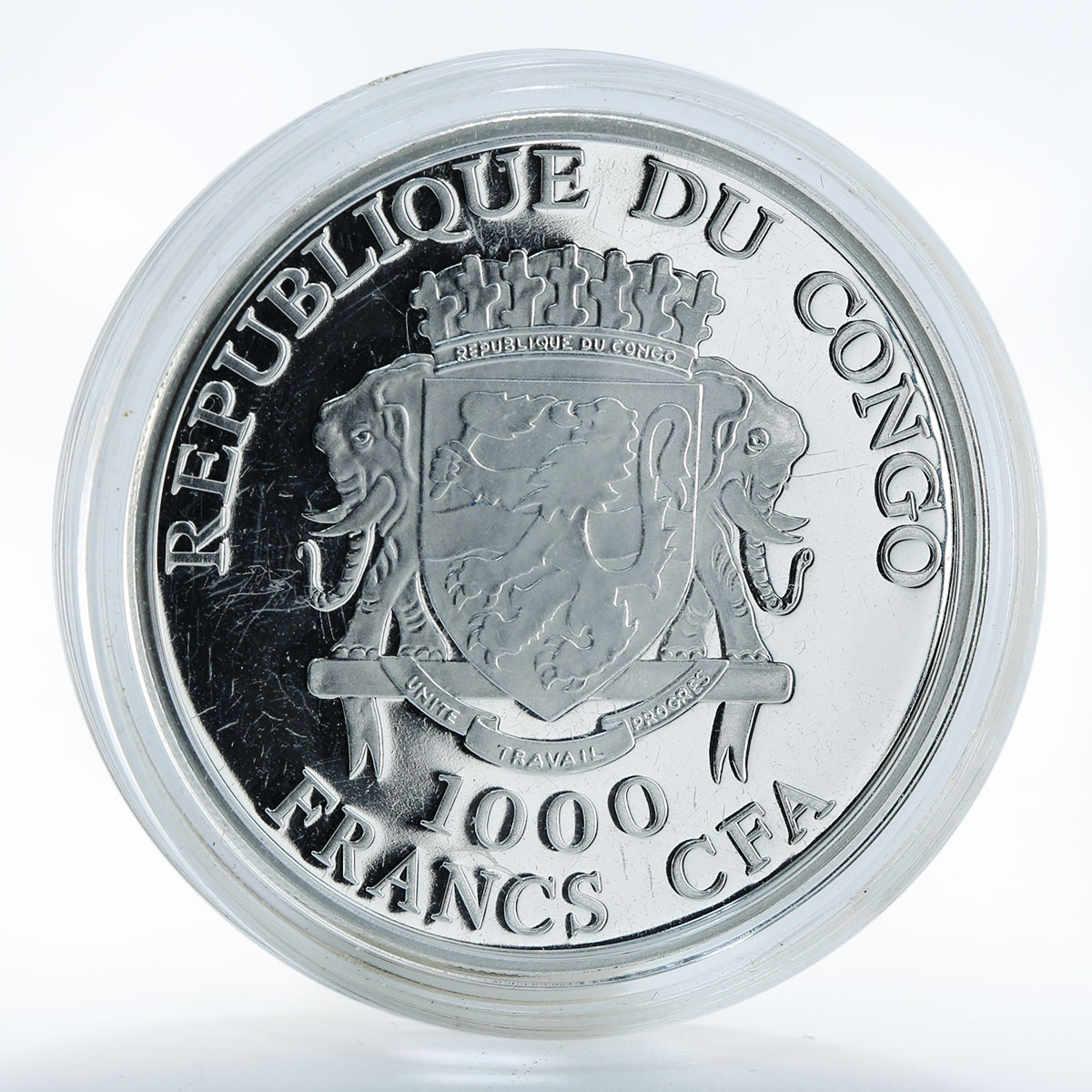 Congo 1000 francs Peter and Phewa religion silver coin 2010