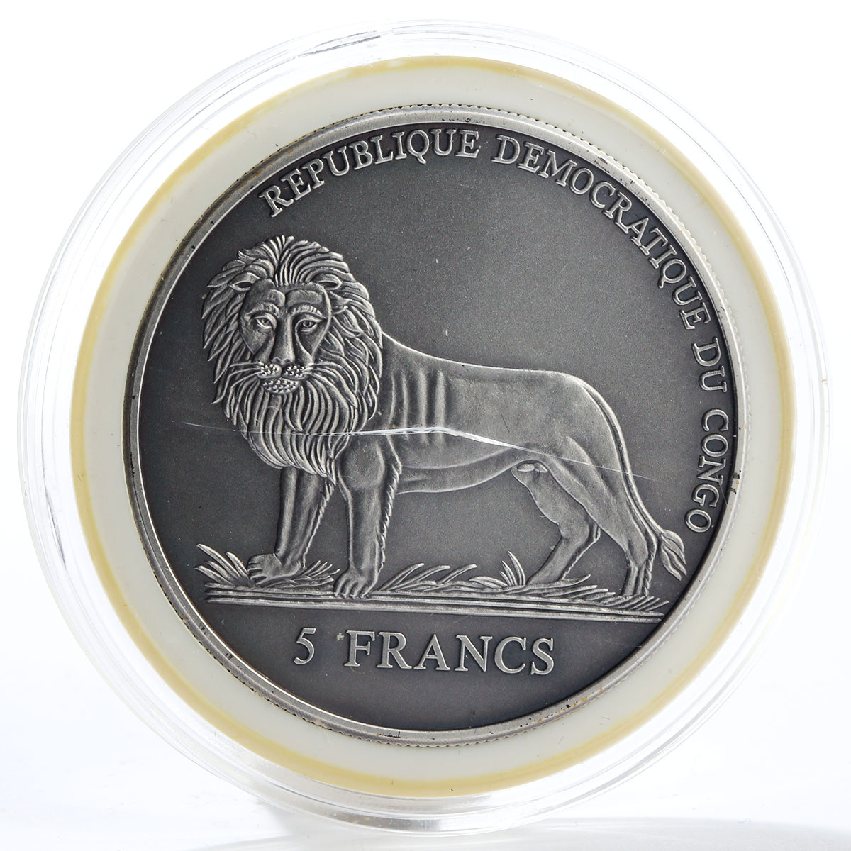 Congo 5 francs Sailor calendar for 50 years time anchor marine copper coin 2004