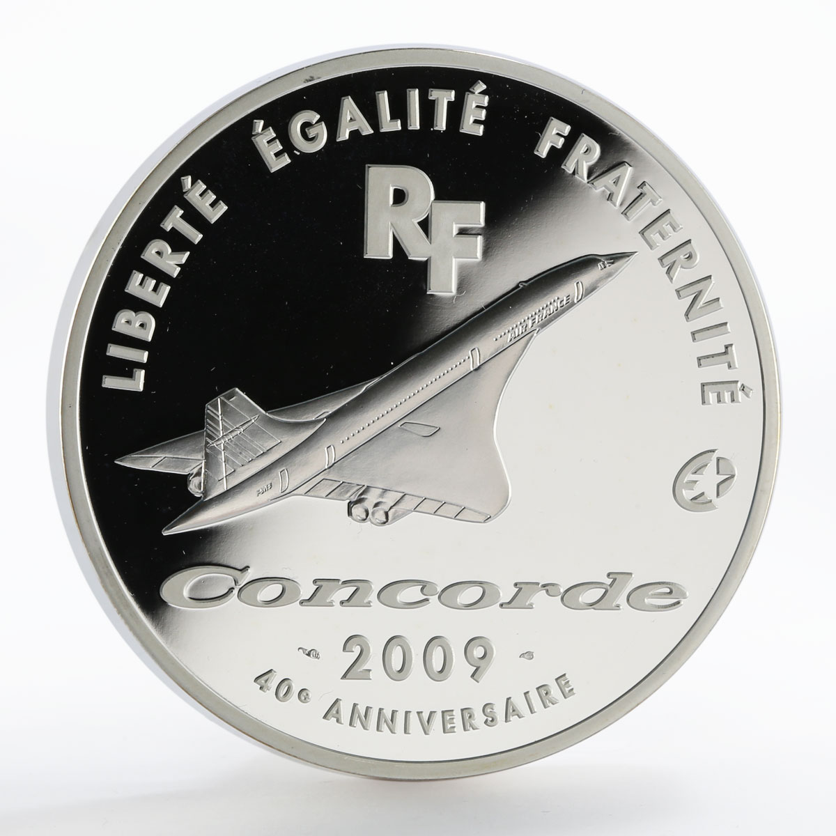 France 50 euro 40th Anniversary of Concorde silver proof coin 2009