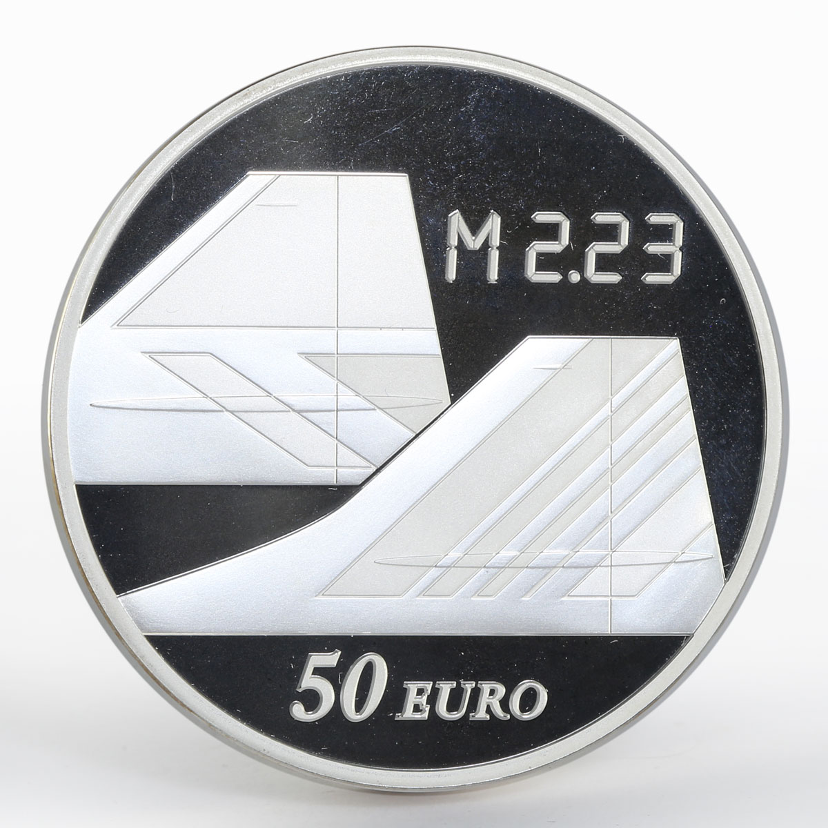 France 50 euro 40th Anniversary of Concorde silver proof coin 2009