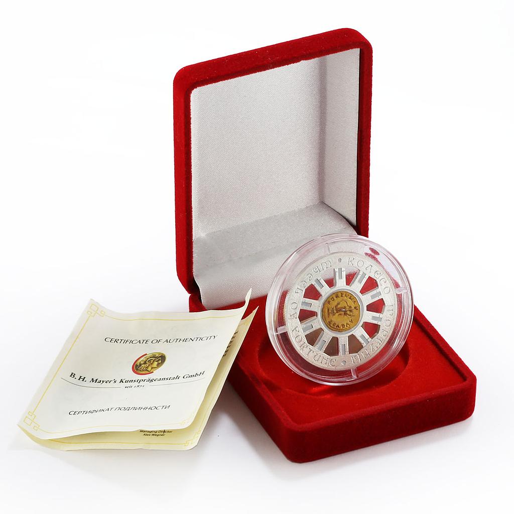 Niue 1 dollar Wheel of Fortune colored proof silver coin 2014