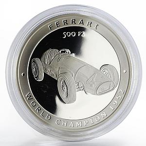 Cook Island 5 dollars Ferrari 500 F2 World Champion proof silver coin 2005