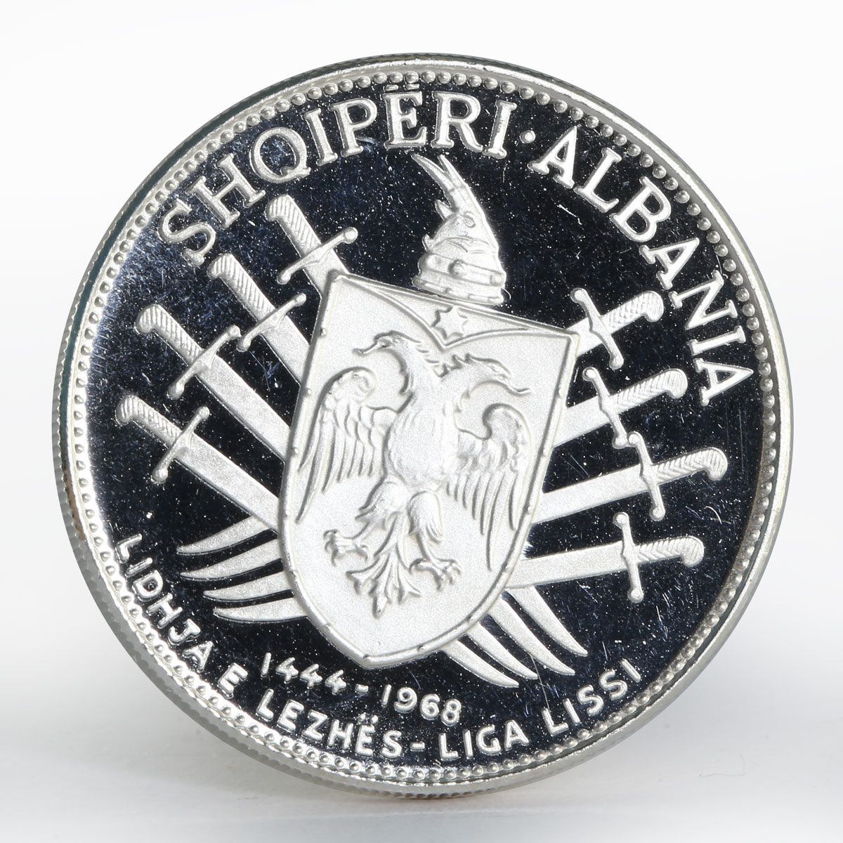 Albania 5 leke 500th Anniversary Victory over the Turks silver proof coin 1969