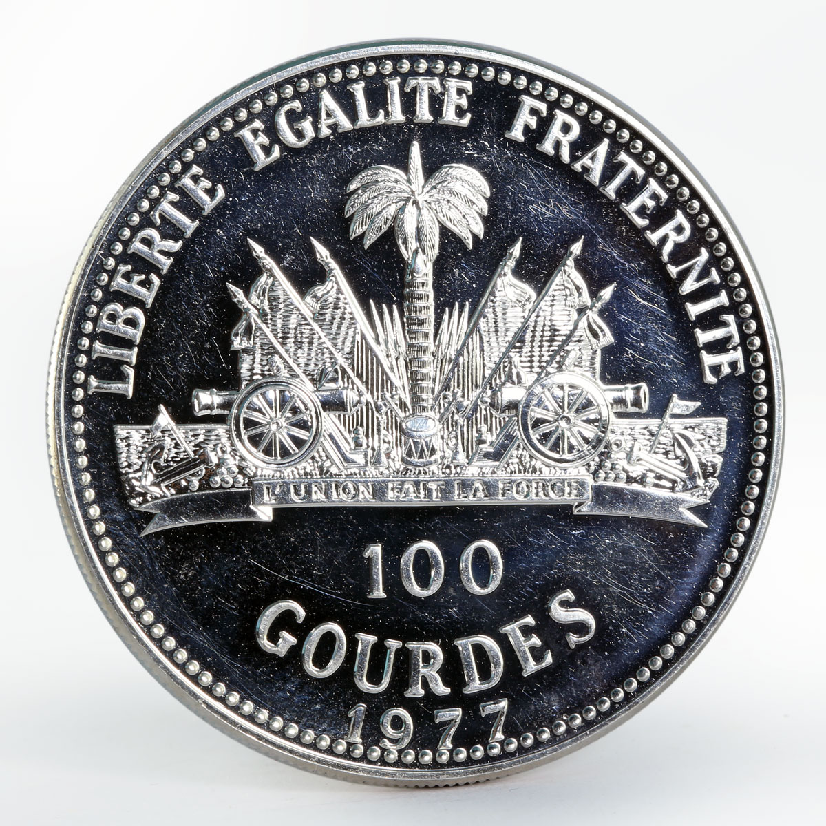 Haiti 100 gourdes 20th Anniversary of the European Market proof silver coin 1977