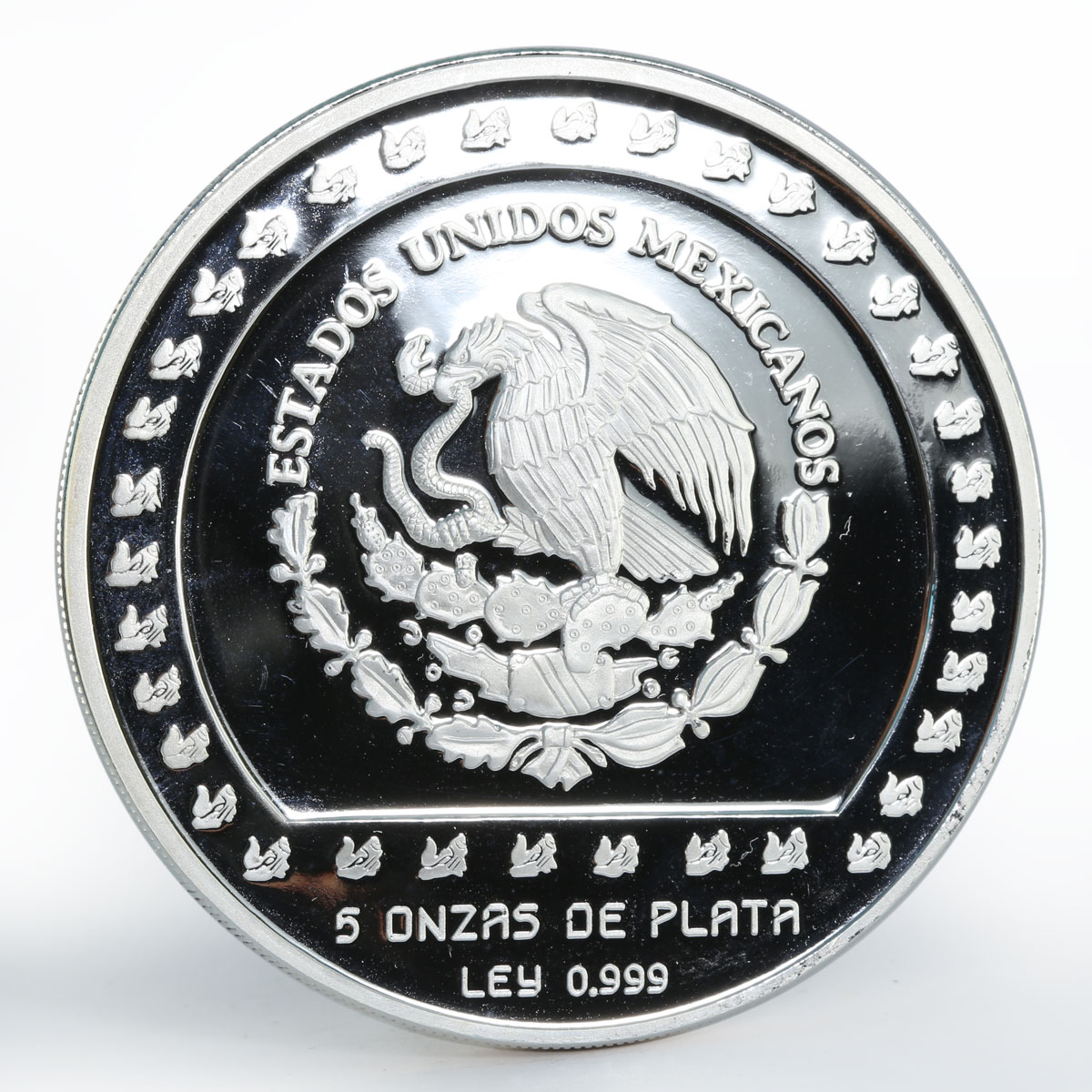 Mexico 10 pesos Piedra de Tizoc proof silver coin 1993