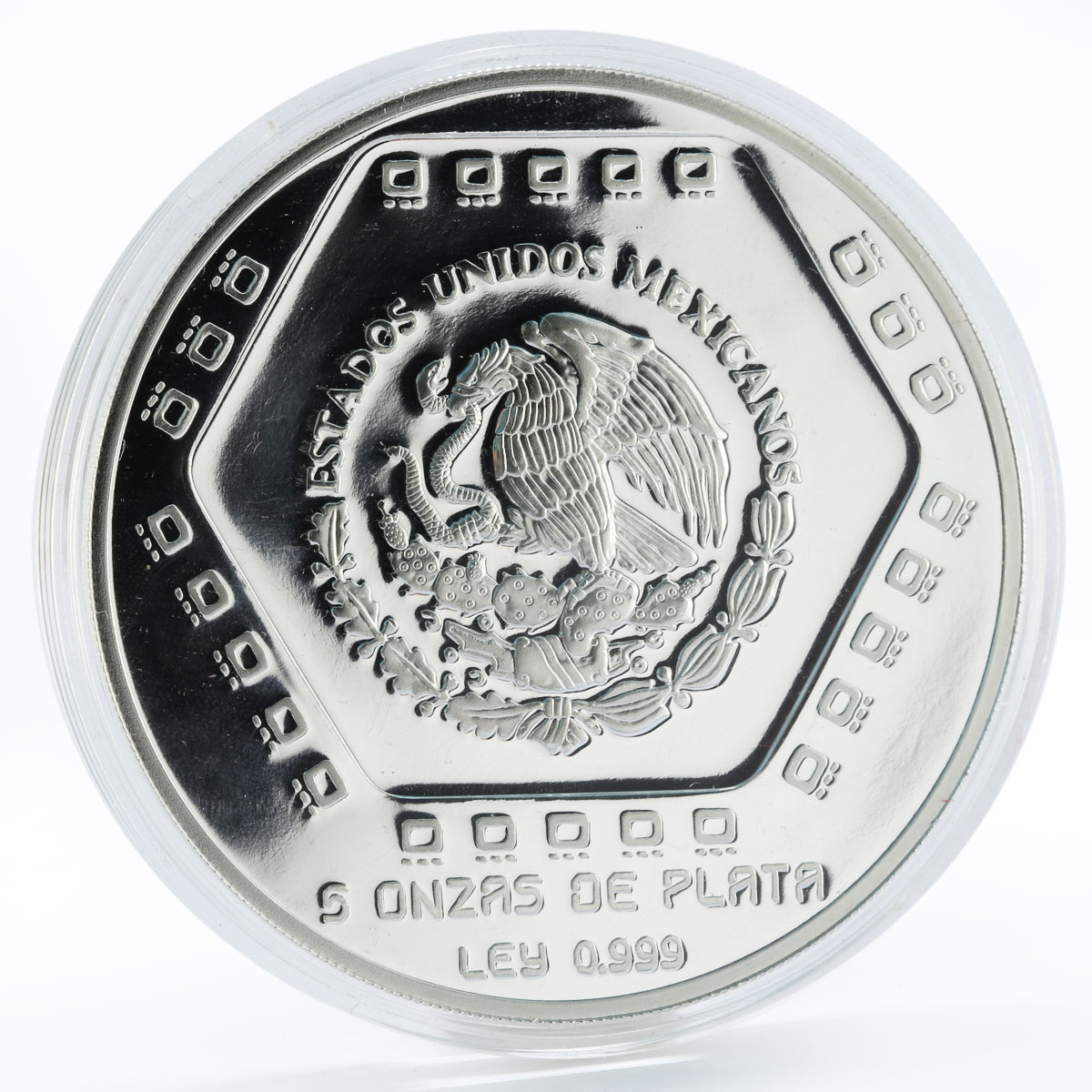 Mexico 10 pesos Piramide del Castillo proof silver coin 1994