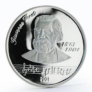 Afghanistan 500 afghanis 100th Anniversary Death Giuseppe Verdi silver coin 2001