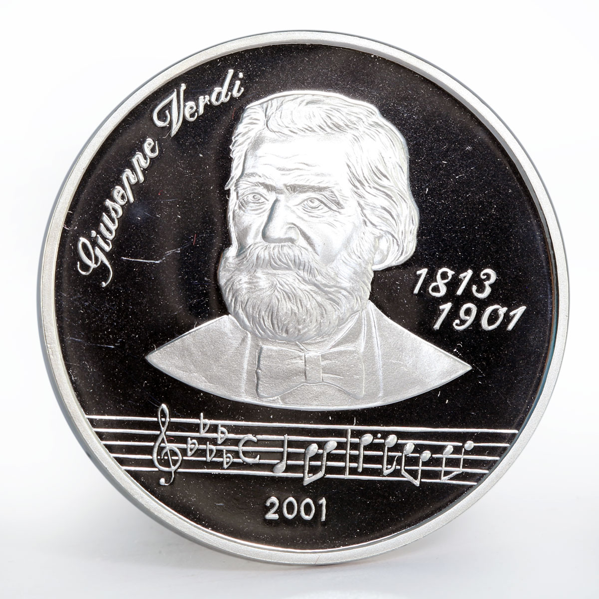 Afghanistan 500 afghanis 100th Anniversary Death Giuseppe Verdi silver coin 2001