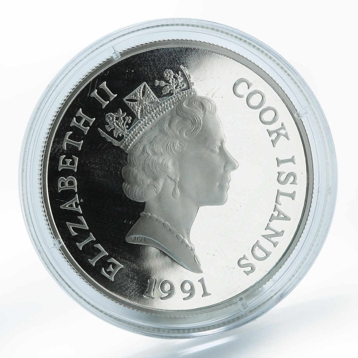 Cook Island 50 Dollars Endangered World Wildlife Kangaroo proof silver coin 1991