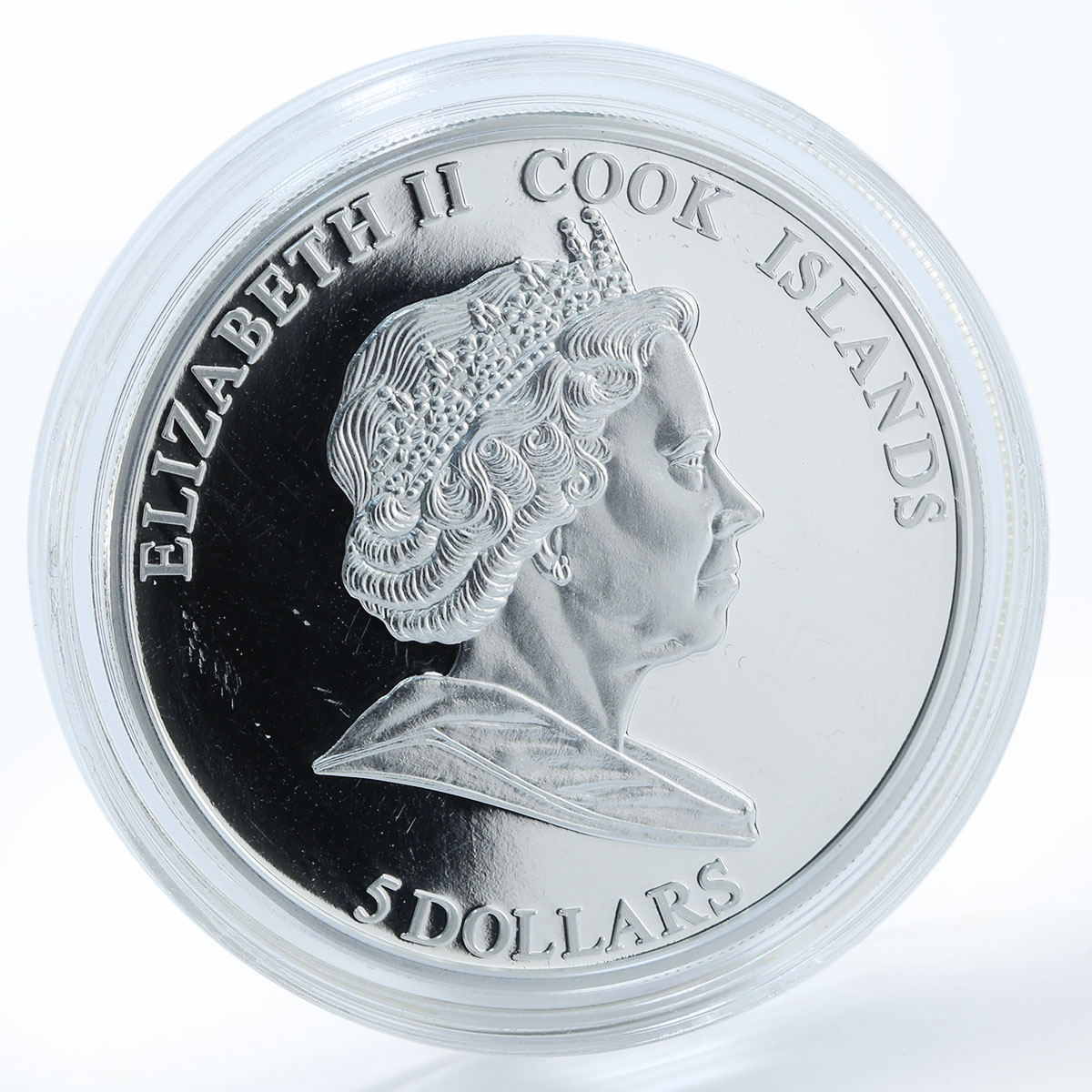 Cook Island, 5 dollars, Christ is Rising, Easter, Hristos Voskrese, silver 2010