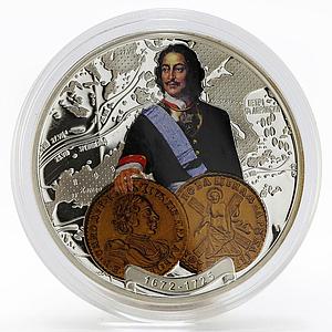 Niue 1 dollar Peter The Great Ship Paul's Fortress colored proof silver 2011
