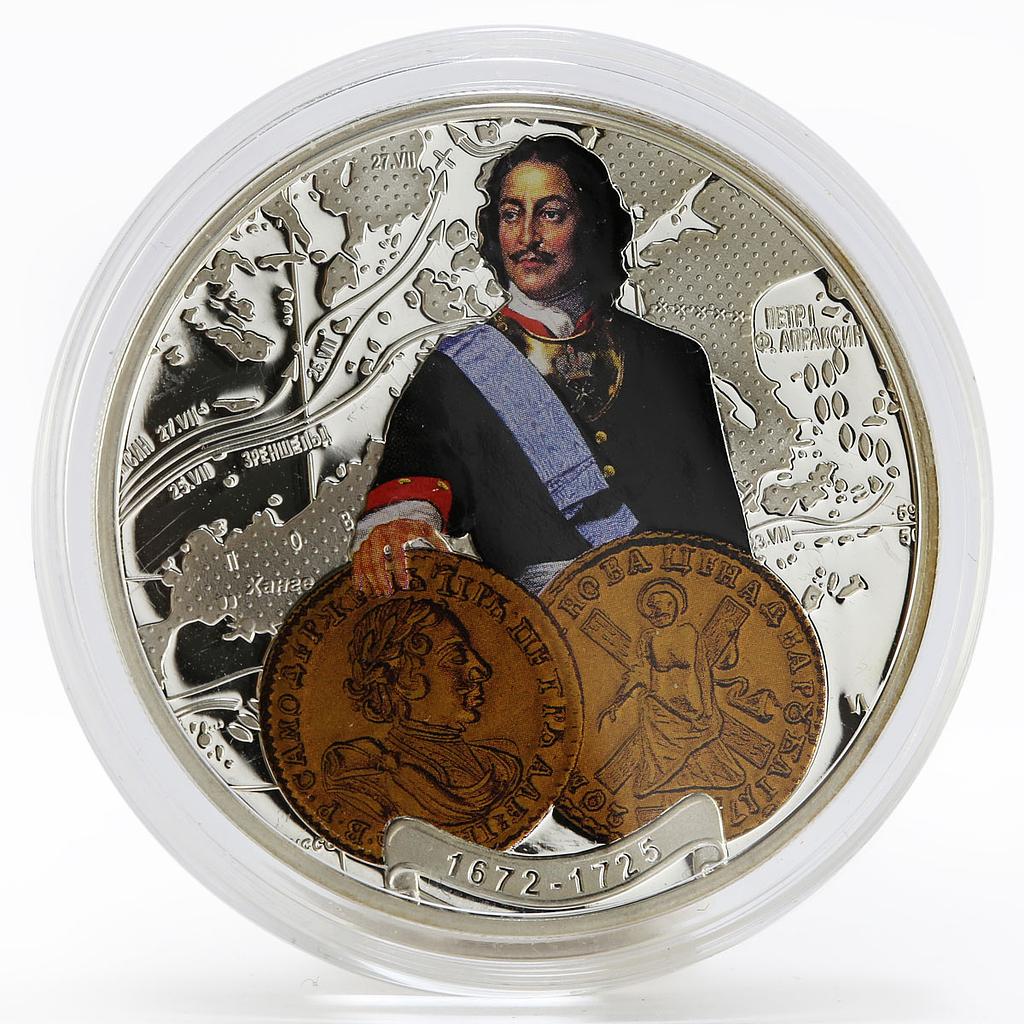 Niue 1 dollar Peter The Great Ship Paul's Fortress colored proof silver 2011