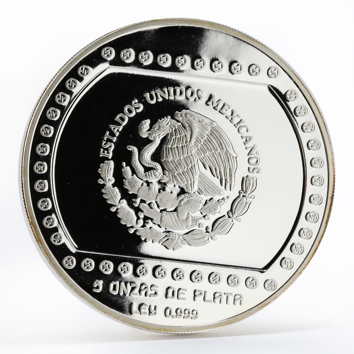 Mexico 10 pesos Piramide de el Tajin proof silver coin 1993