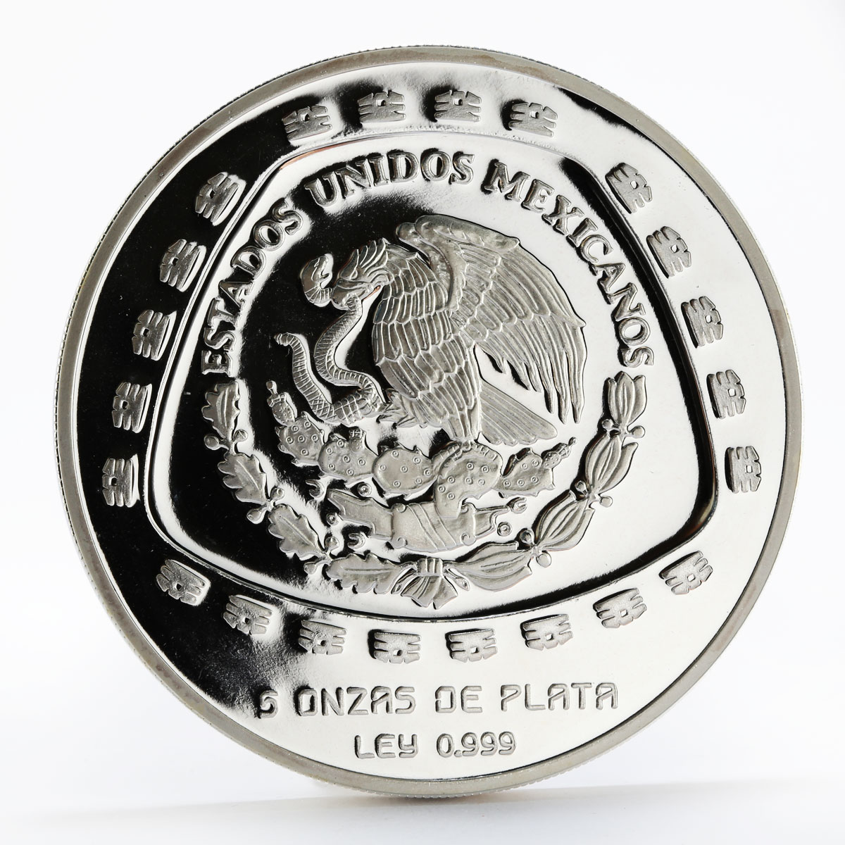 Mexico 10 pesos Toltec Series Atlantes proof silver coin 1998