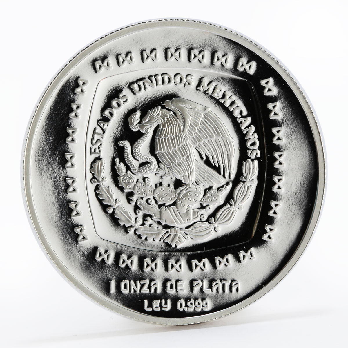 Mexico 5 pesos Statue Hombae Jaguar proof silver coin 1996