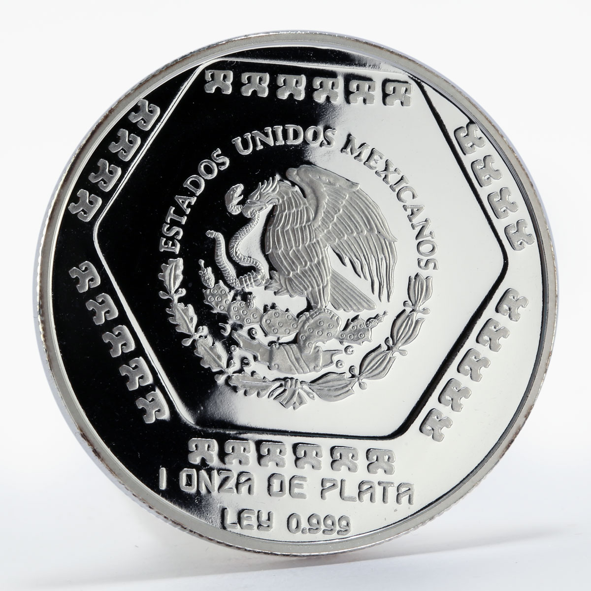 Mexico 5 pesos Mascaron Del Dios Chaac wall proof silver coin 1994