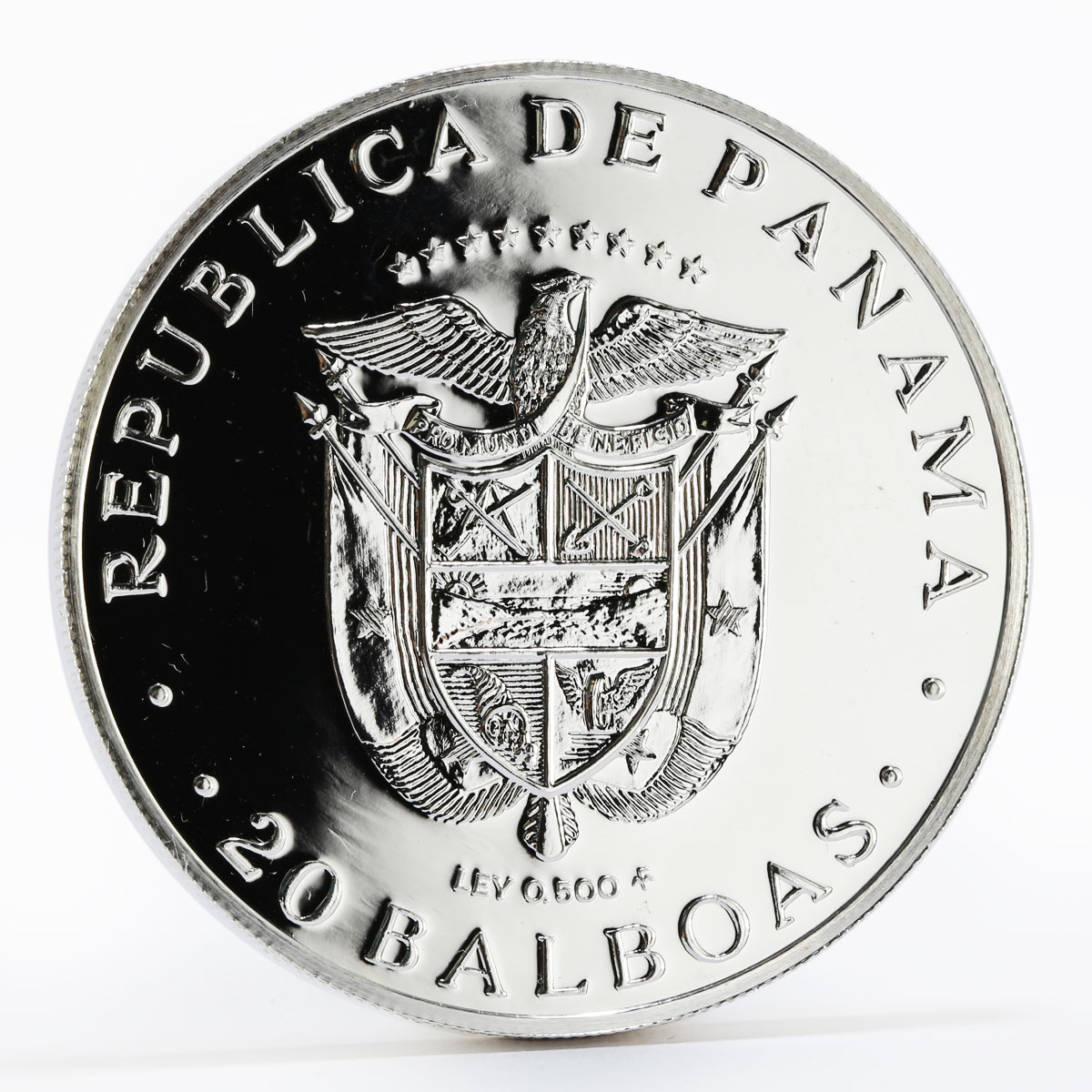 Panama 20 balboas De Simon Bolivar proof silver coin 1983