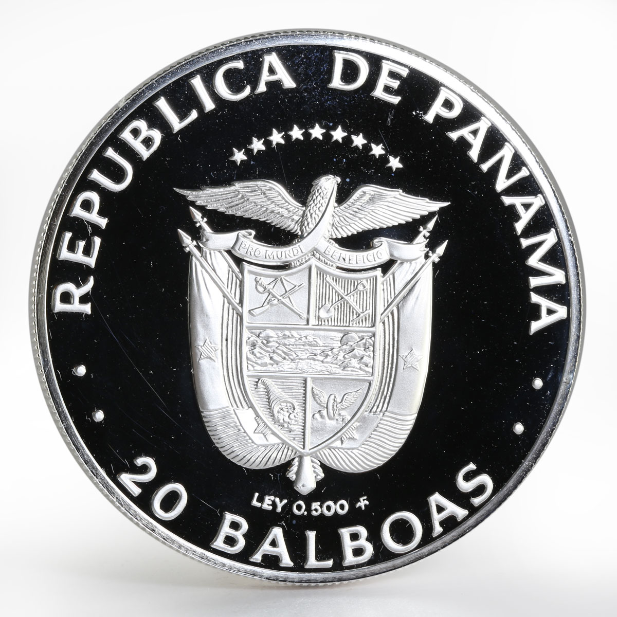 Panama 20 balboas Discoverer of the Pacific proof silver coin 1985