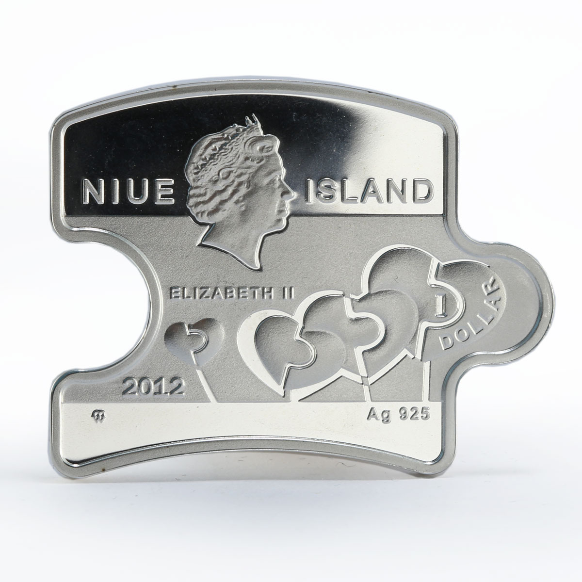 Niue set of 2 coins You and Me birds silver crystals 2012