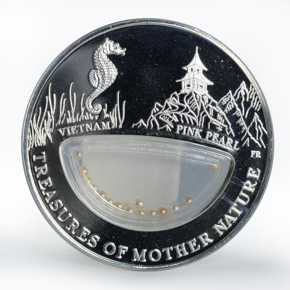 Fiji 1 dollar Treasures of Mother Nature Pink Pearl proof silver coin 2012