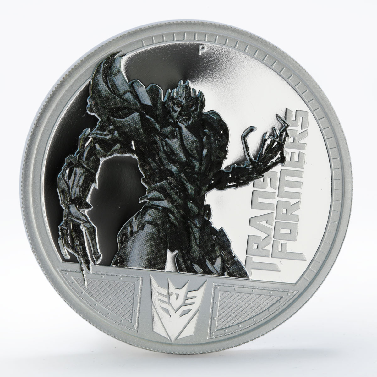 Tuvalu 1 dollar Transformers Megatron colored proof silver coin 2009