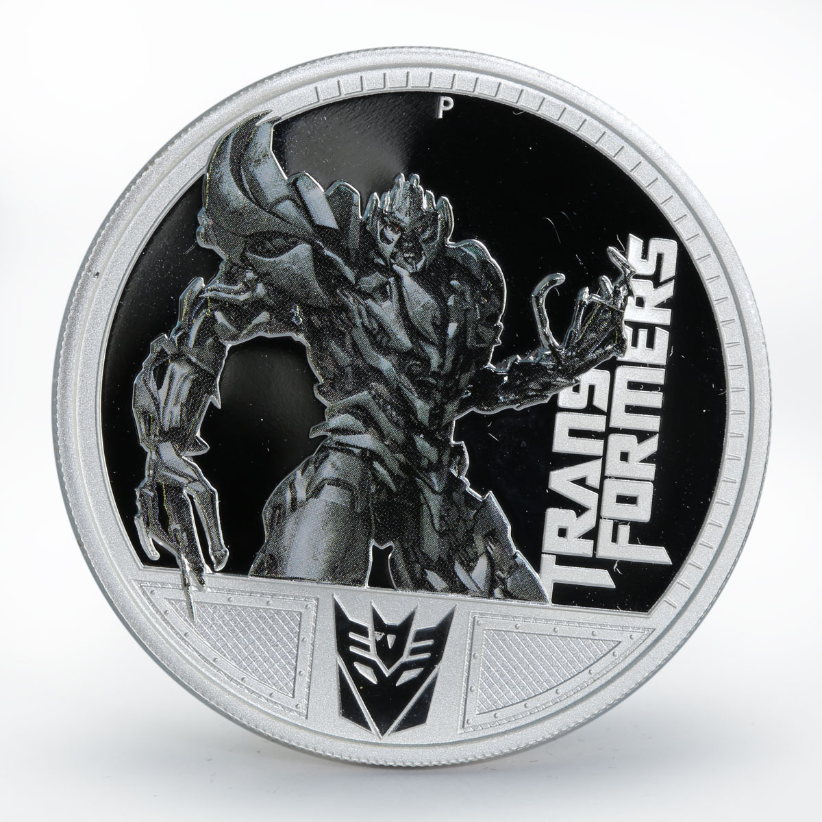 Tuvalu 1 dollar Transformers Megatron colored proof silver coin 2009