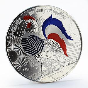 France 50 euro Jean-Paul Gaultier Coq Mariniere proof silver coin 2017