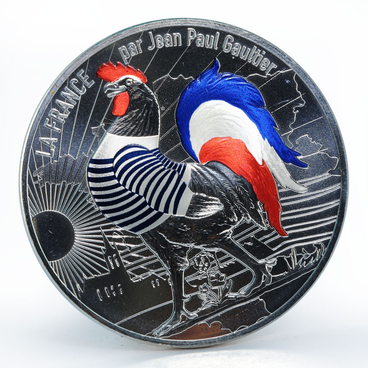 France 50 euro Jean-Paul Gaultier Coq Mariniere proof silver coin 2017