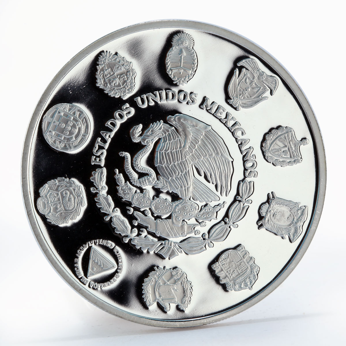 Mexico 5 pesos Pacific Ridley Sea Turtle proof silver coin 1994