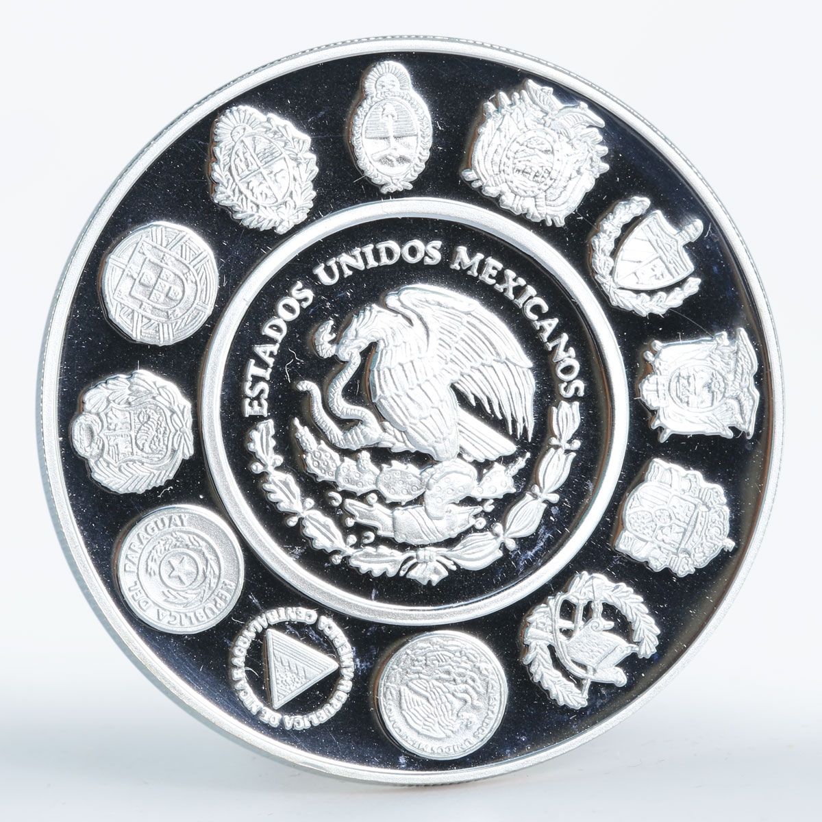 Mexico 5 Pesos Jarabe tapatio proof silver coin 1997