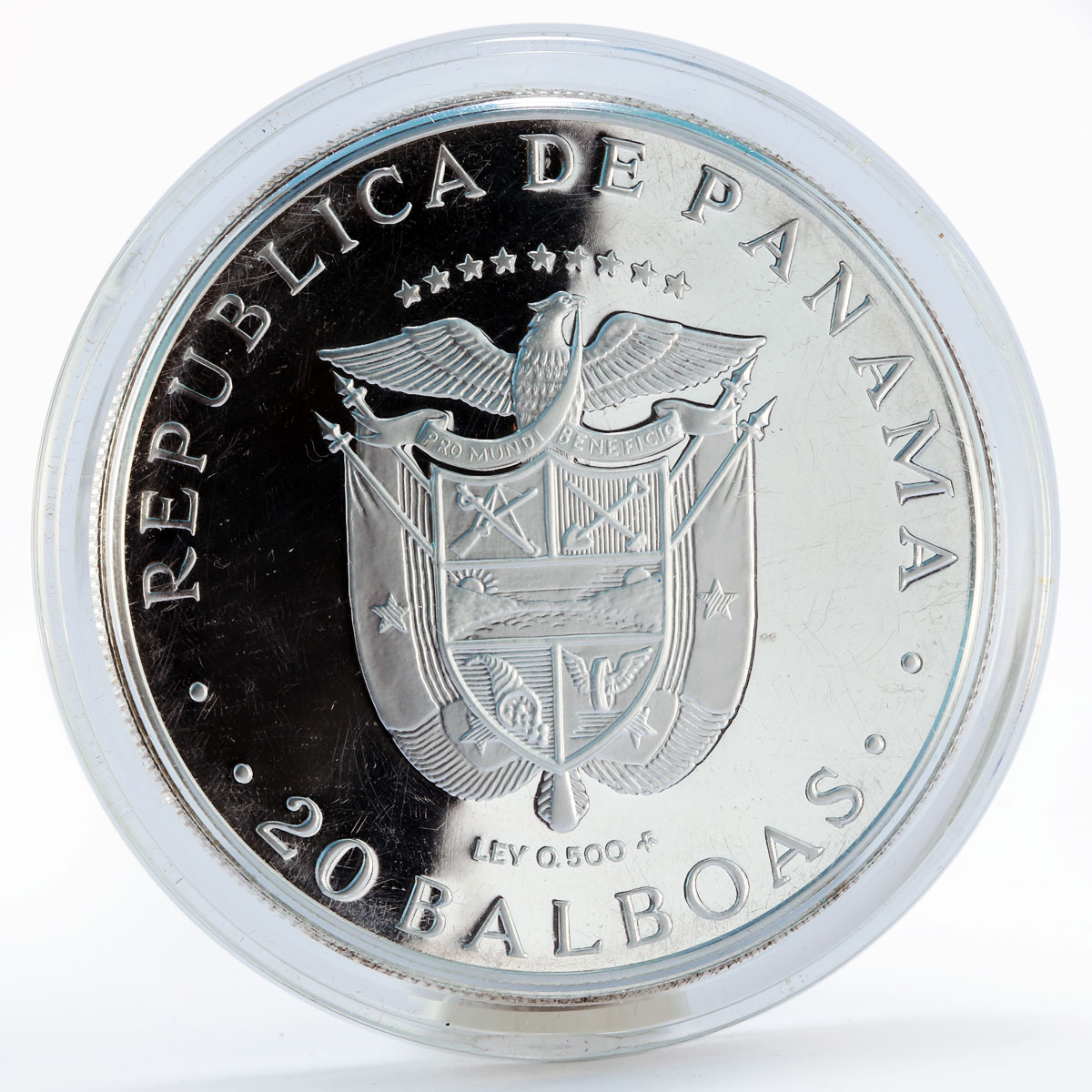 Panama 20 balboas Simon Bolivar The Liberator proof silver coin 1981