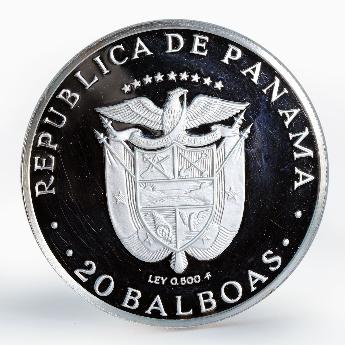 Panama 20 balboas Simon Bolivar The Liberator proof silver coin 1981