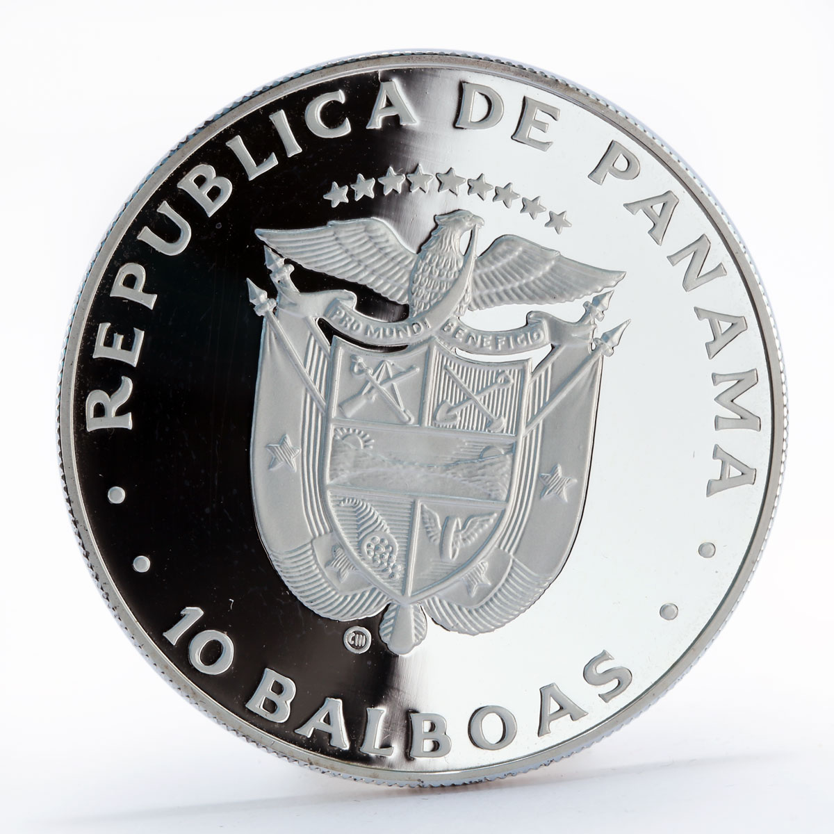 Panama 10 balboas Champions of Soccer proof silver coin 1982