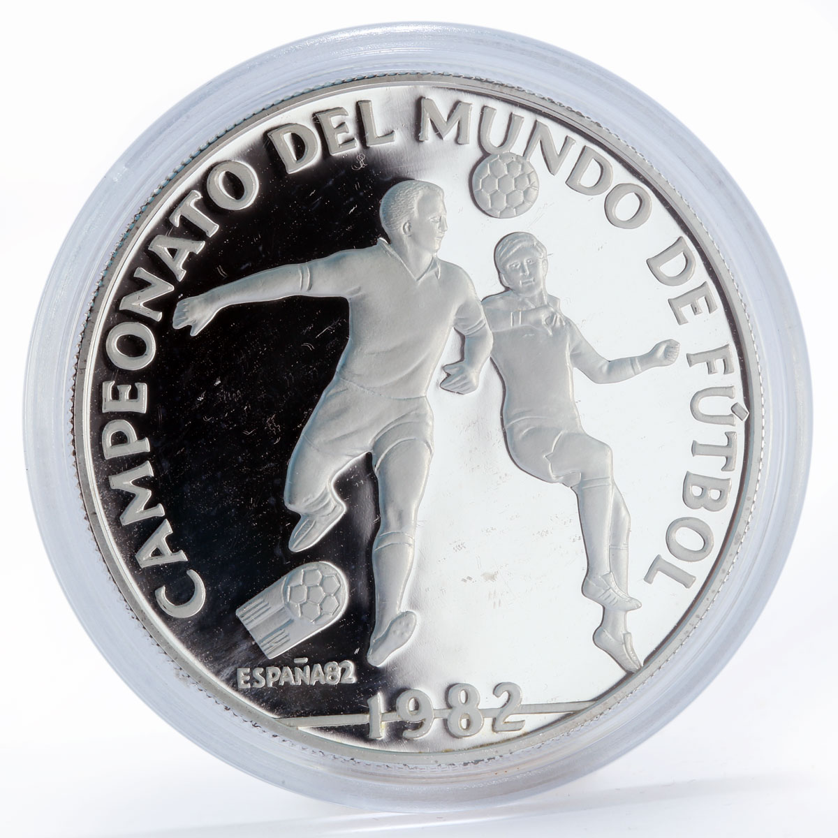 Panama 10 balboas Champions of Soccer proof silver coin 1982