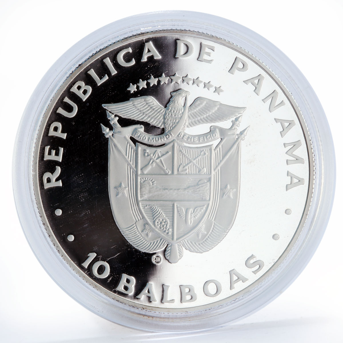 Panama 10 balboas Champions of Soccer proof silver coin 1982