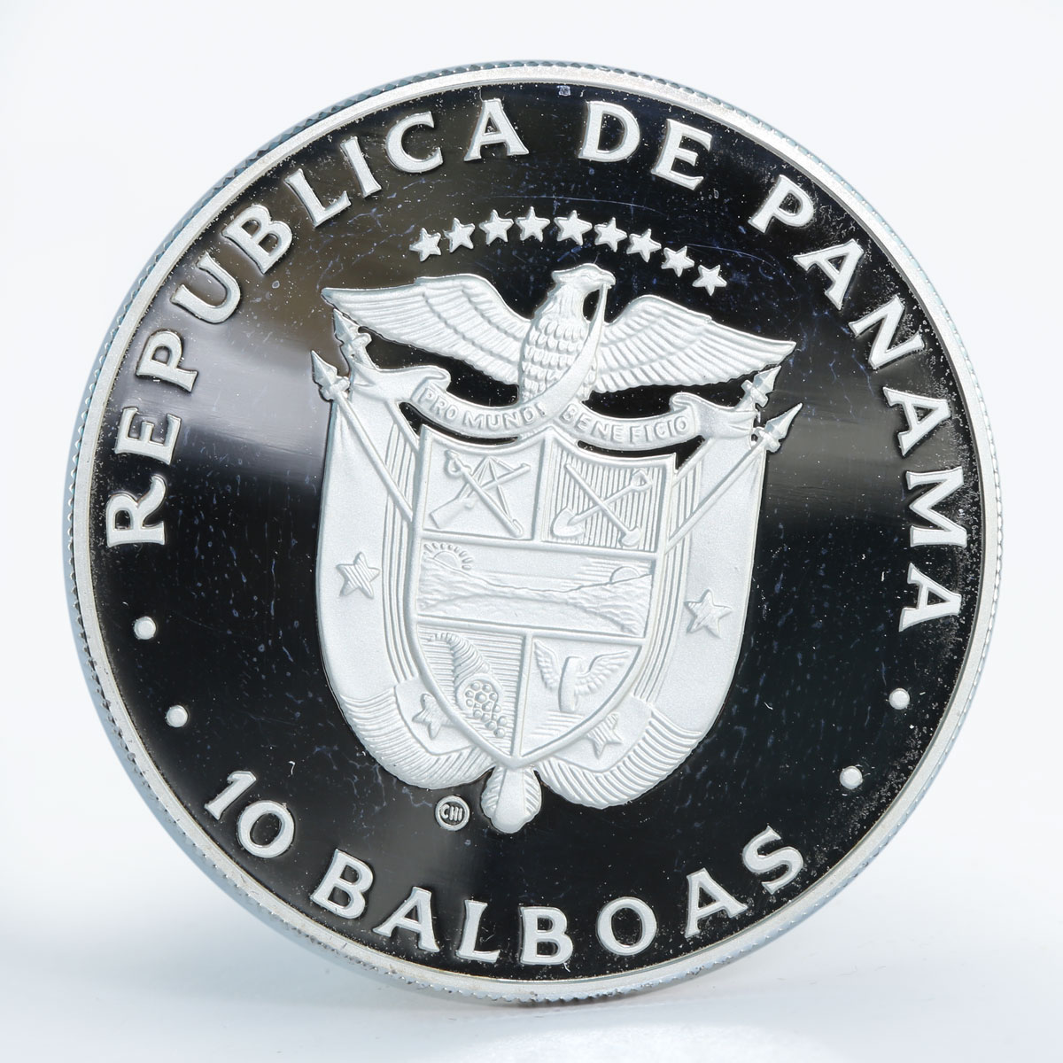 Panama 10 balboas Champions of Soccer proof silver coin 1982