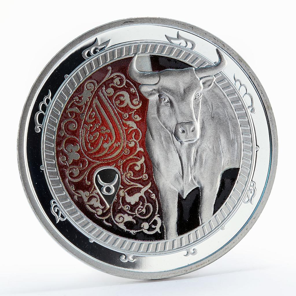 Lebanon 5 livres Zodiac Signs Taurus colored proof silver coin 2013