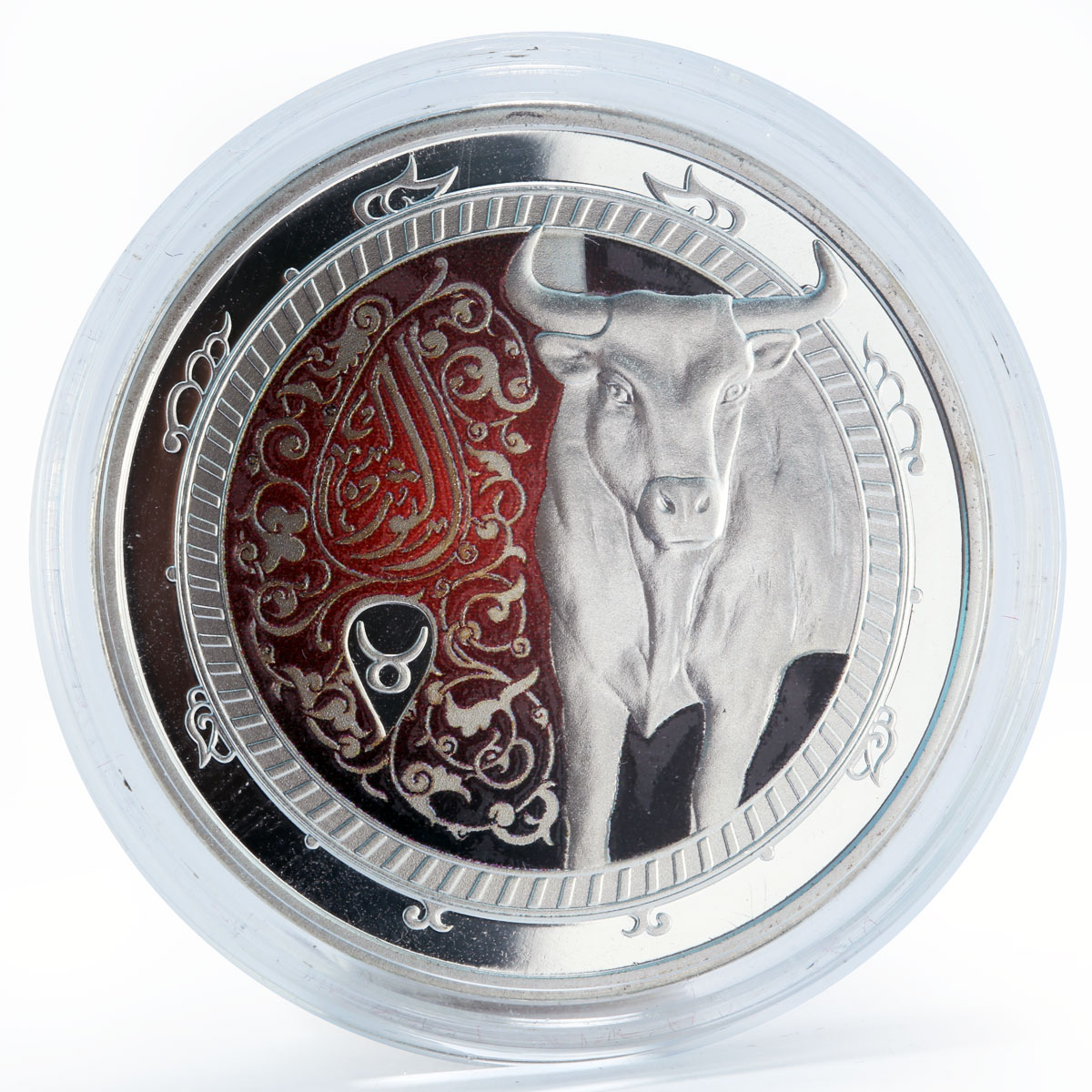 Lebanon 5 livres Zodiac Signs Taurus colored proof silver coin 2013