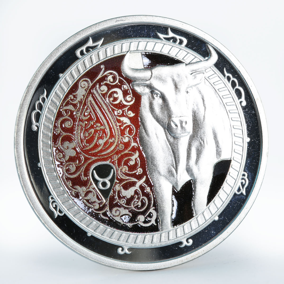 Lebanon 5 livres Zodiac Signs Taurus colored proof silver coin 2013