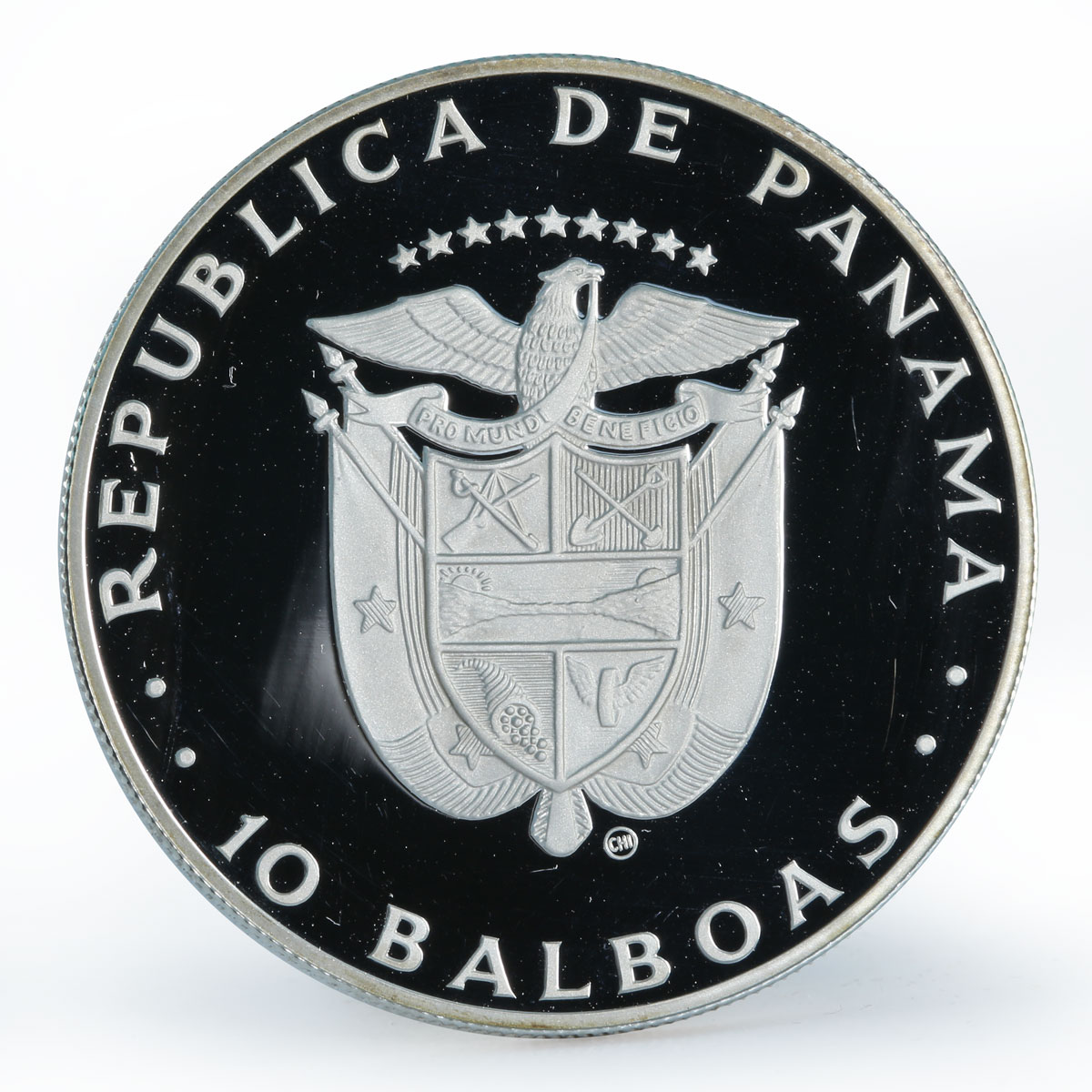 Panama 10 balboas Balseria game Guaymi Indigenous Sports proof silver coin 1980