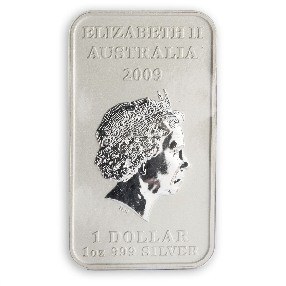 Australia 1 dollar Longevity color silver 1 oz rectangular coin 2009