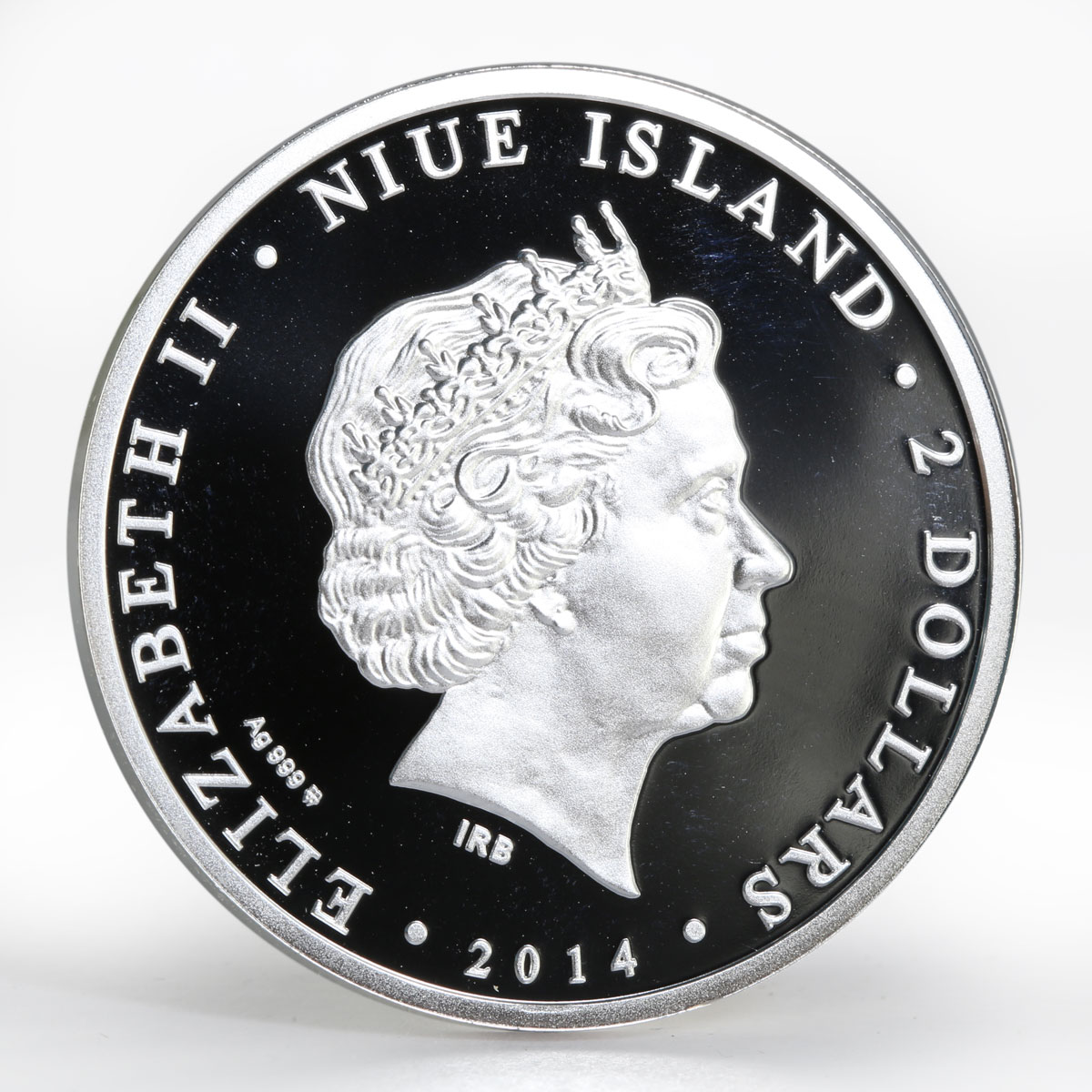 Niue set of 2 coins Just Married Wedding synthetic ruby silver proof coin 2014