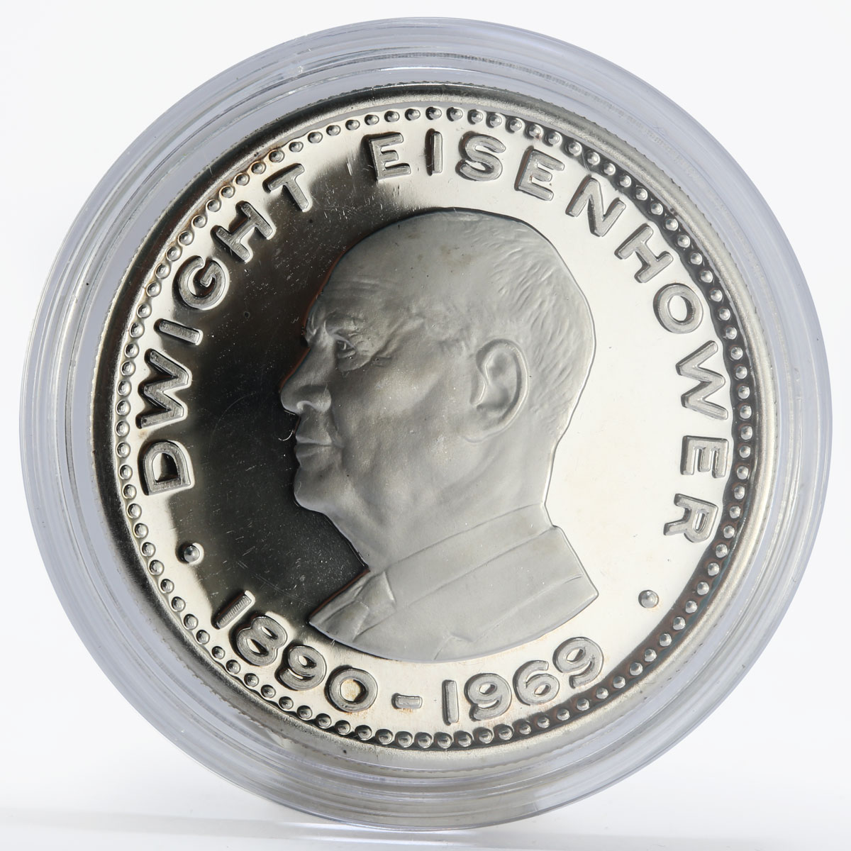 Ras al-Khaimah 10 riyals Dwight Eisenhower proof silver coin 1970